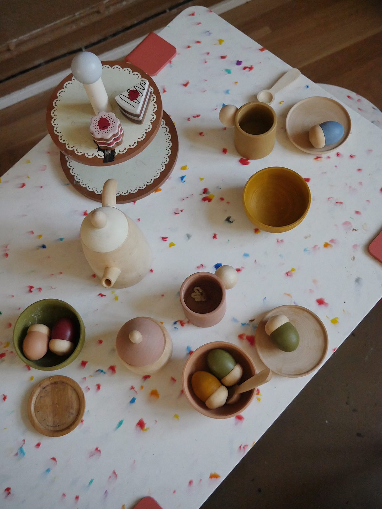 Wooden Tea Set