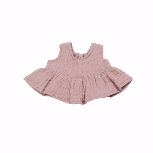Muslin Sleeveless Dress - Mauve Pink
