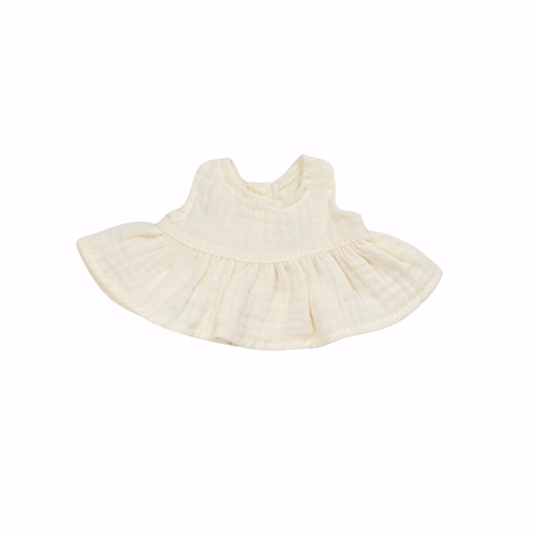 Muslin Sleeveless Dress - Ivory