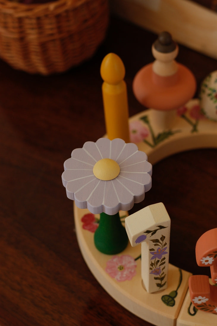 Wooden Celebration Ring Flowers (Set of 2)