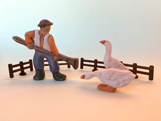 Farmer with Geese Set