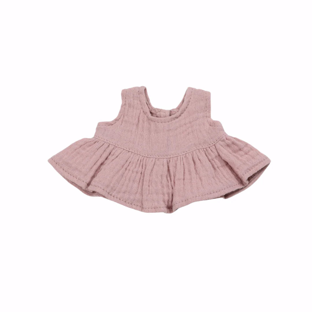 Muslin Sleeveless Dress - Mauve Pink