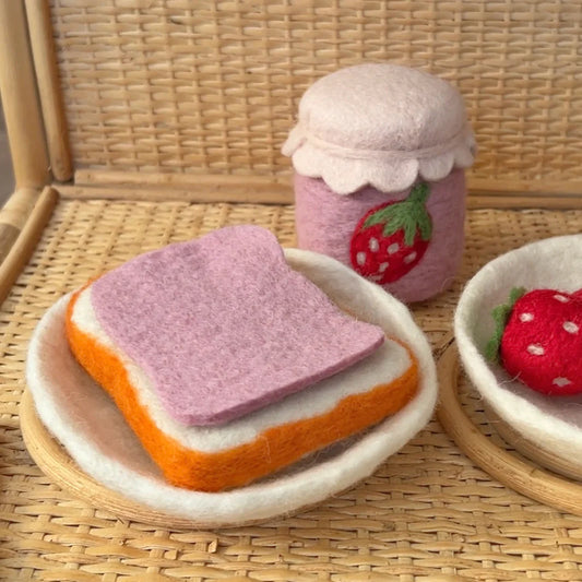 Strawberry Jam Spread with Toast (Set of 3)
