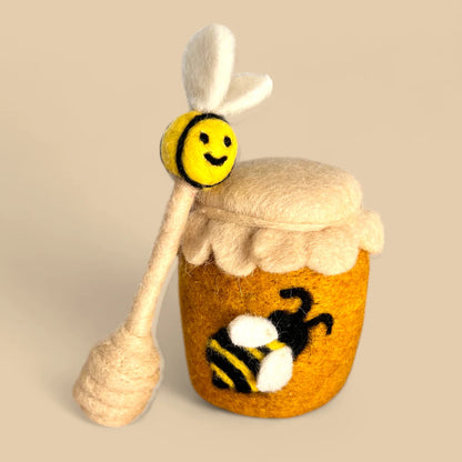 Honey Pot & Dipper with Toast (Set of 4)