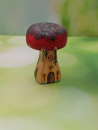 Christmas Miniature Mushroom Houses (Single Stem)