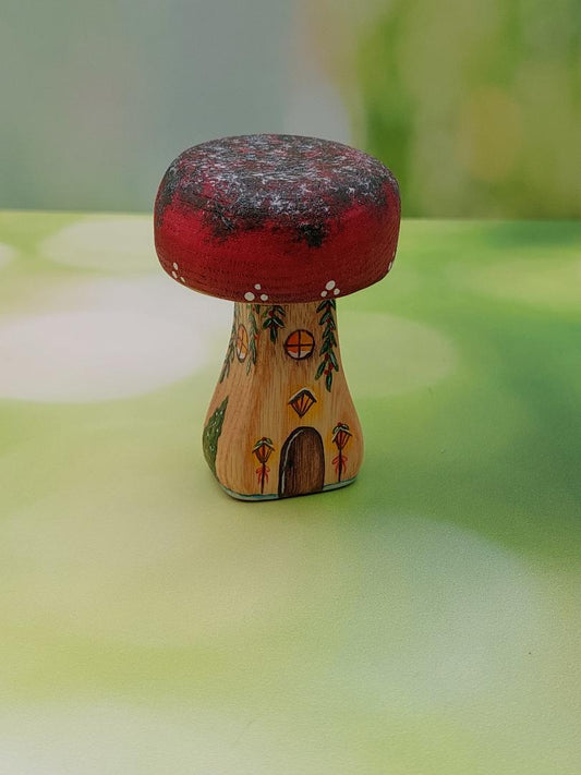 Christmas Miniature Mushroom Houses (Single Stem)