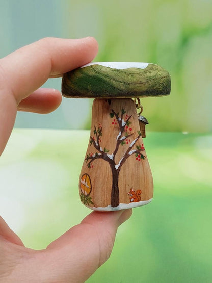 Christmas Miniature Mushroom Houses (Single Stem)