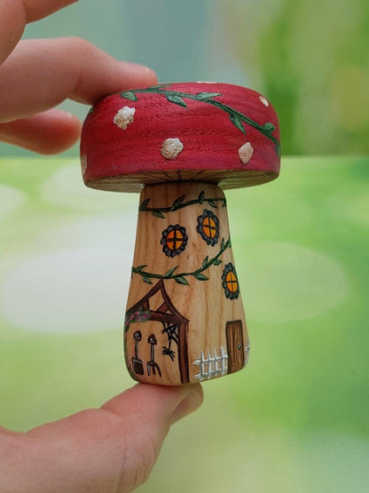 Miniature Mushroom Houses (Single Stem)