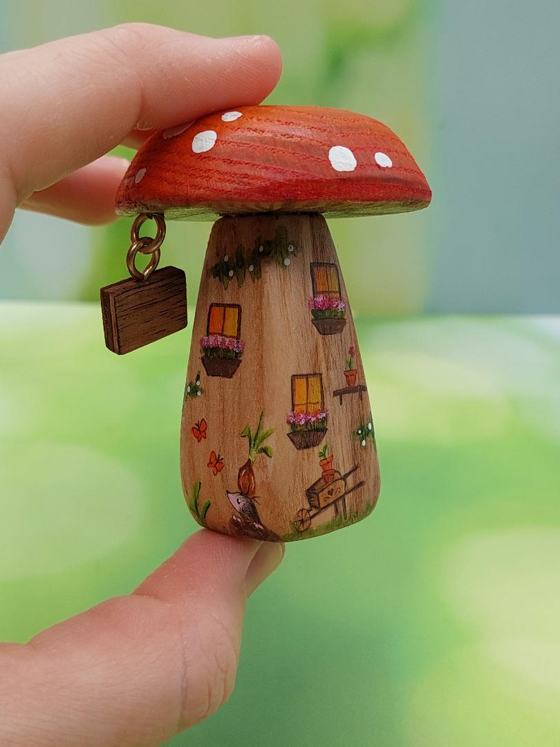 Miniature Mushroom Houses (Single Stem)