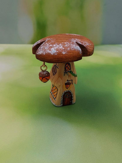 Christmas Miniature Mushroom Houses (Single Stem)
