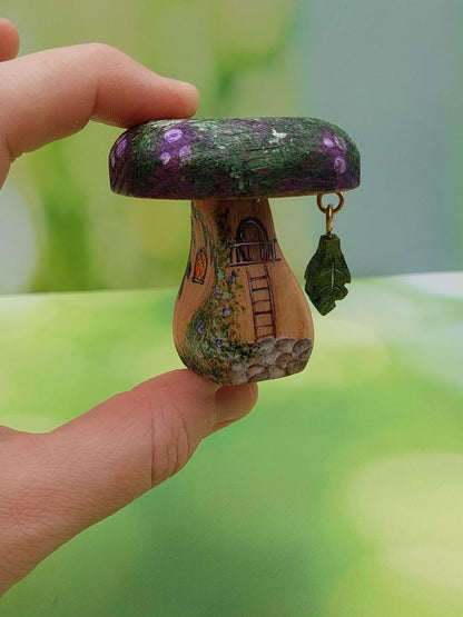 Miniature Mushroom Houses (Single Stem)