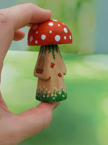 Miniature Mushroom Houses (Single Stem)