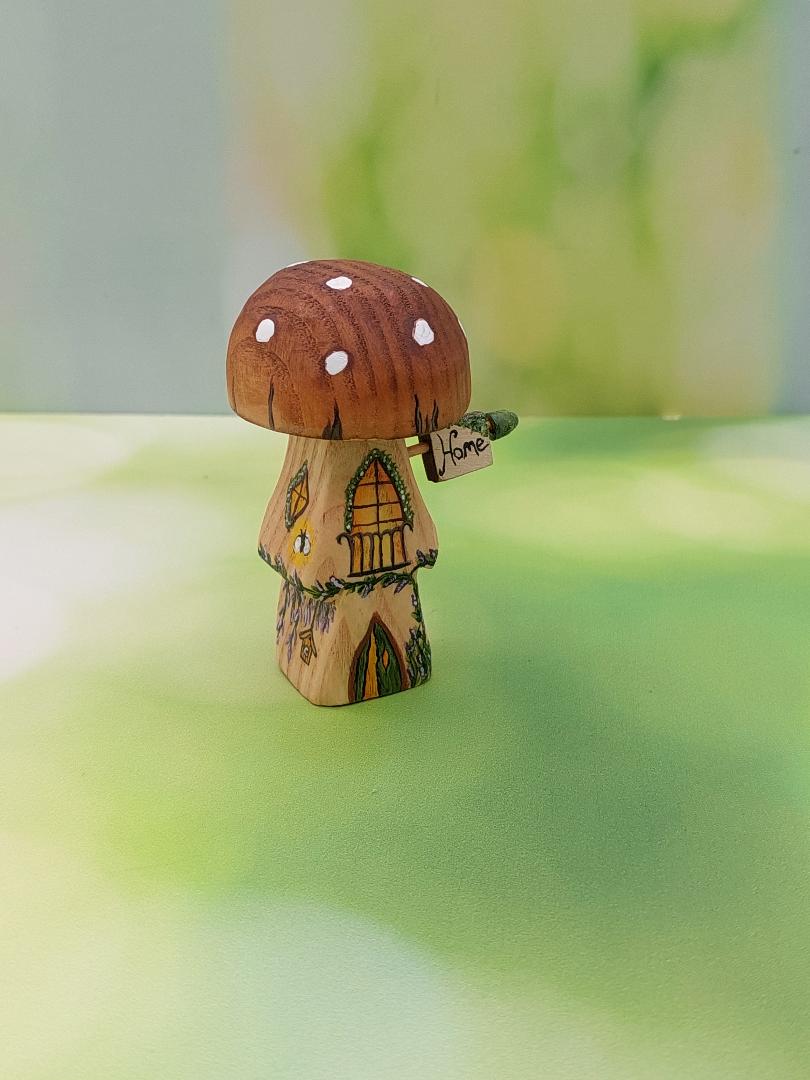 Miniature Mushroom Houses (Single Stem)