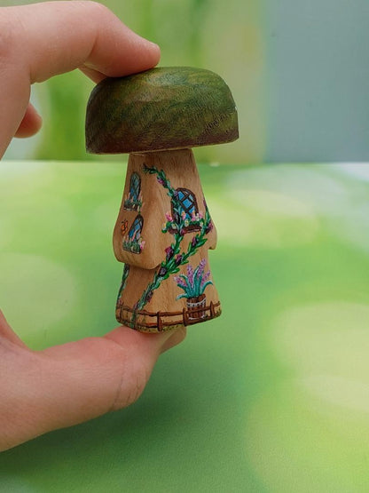 Miniature Mushroom Houses (Single Stem)