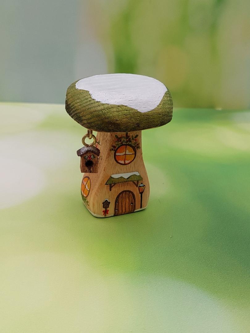 Christmas Miniature Mushroom Houses (Single Stem)