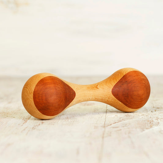 Heirloom baby rattle ashwood - pear
