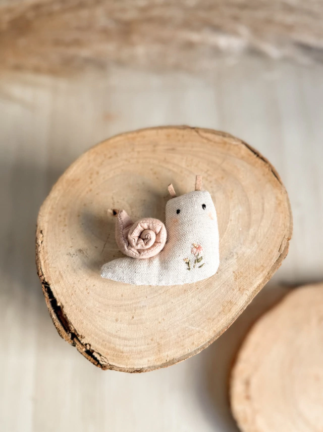 Miniature Embroidered Snail