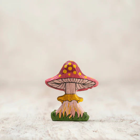 Single Pink Fairy Mushroom
