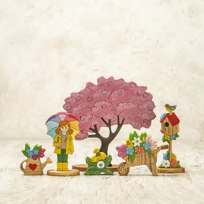 Wheelbarrow with flowers
