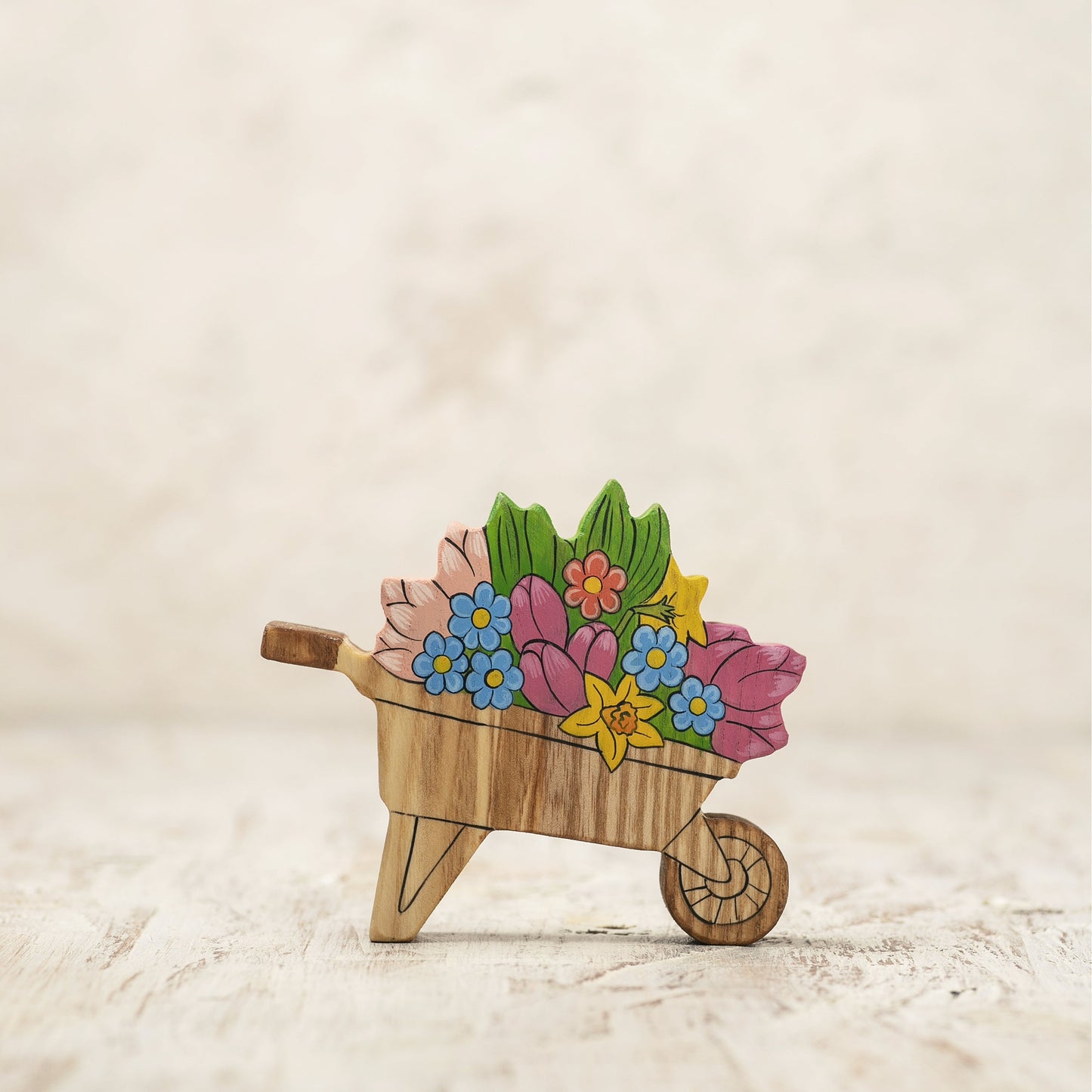 Wheelbarrow with flowers