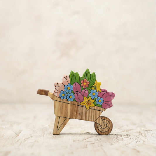 Wheelbarrow with flowers