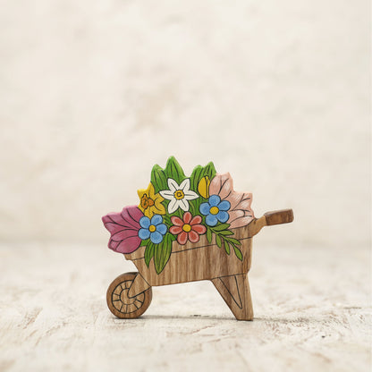 Wheelbarrow with flowers