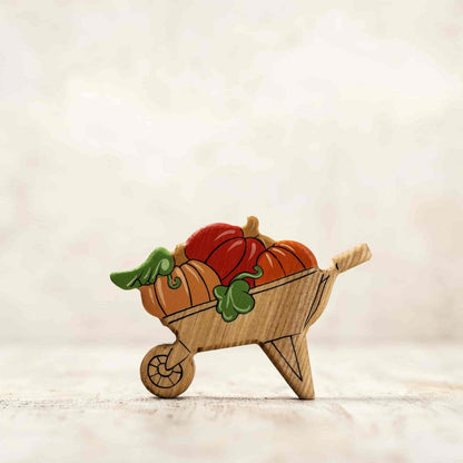 Wheelbarrow with pumpkins